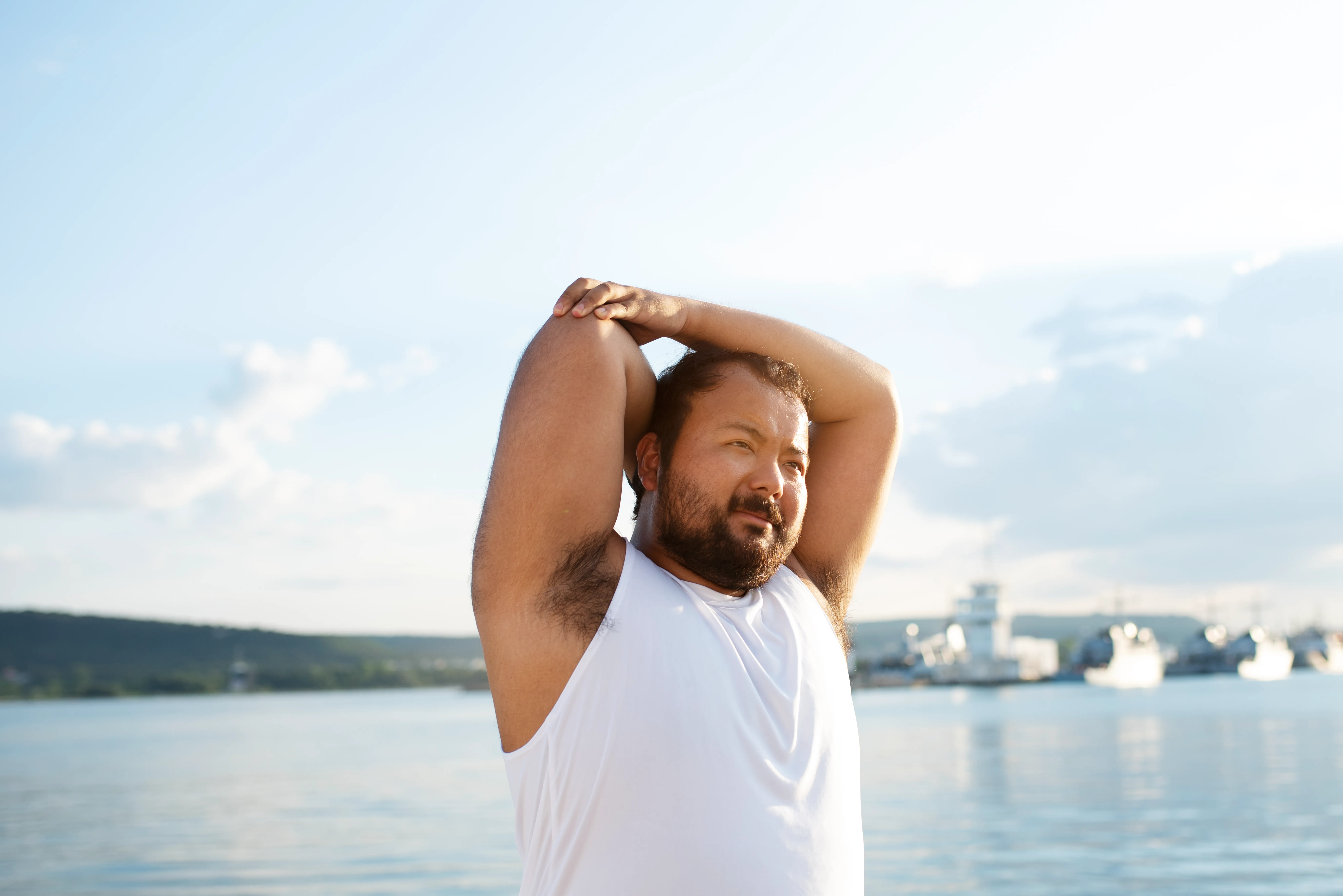 Man active and energised, months into the programme, everyday South African life